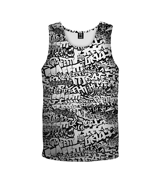 t-shirty dla chłopców Bokserka Top Boy DR.CROW Black and White Graffiti