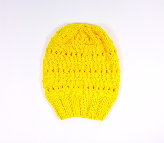 czapki damskie Czapka żółta luźna długa hipster beanie