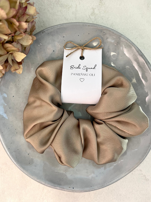gumki do włosów Gumka scrunchie wieczór panieński Team Bride wzór 5