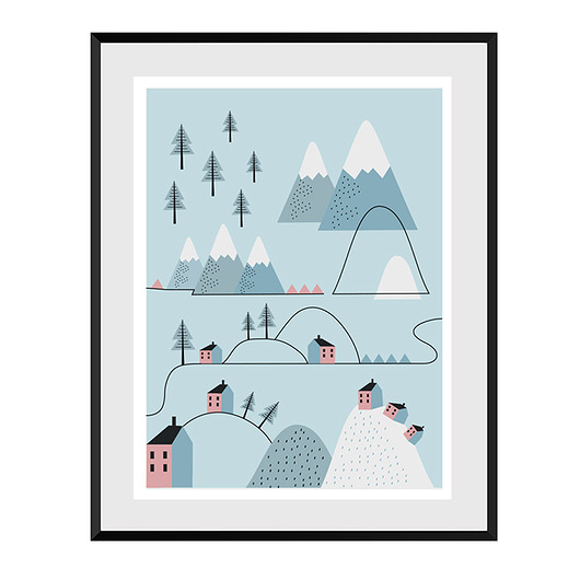 plakat W GÓRACH Cytryna design