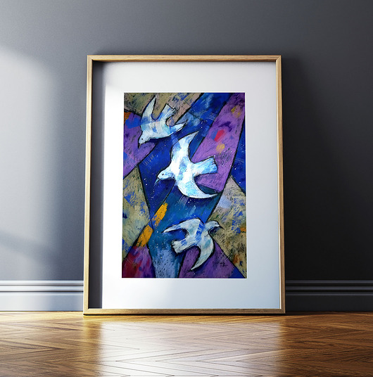 grafiki i ilustracje Ptaki 14 - rysunek B2 unikat