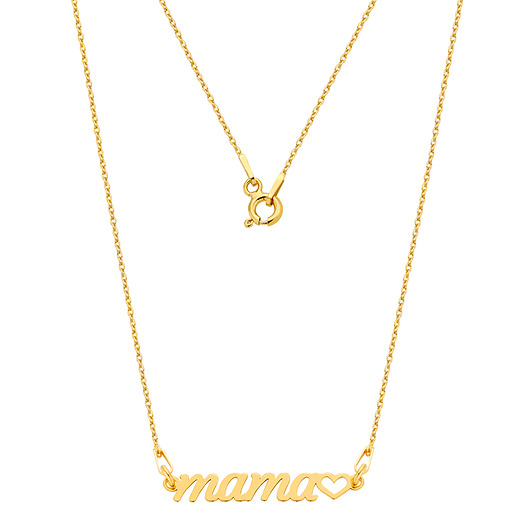 Naszyjnik z napisem Mama z sercem /1155/ MYNESS