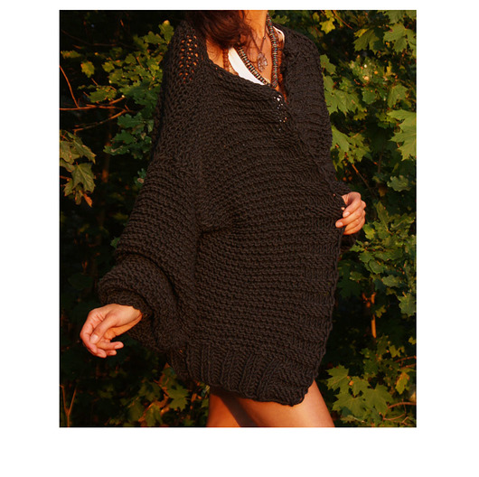 kardigany damskie Grafitowy kardigan oversized  merino bulky