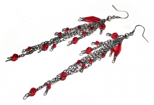 kryształ Swarovski w oksydowanym srebrze Gosia Chruściel-Waniek