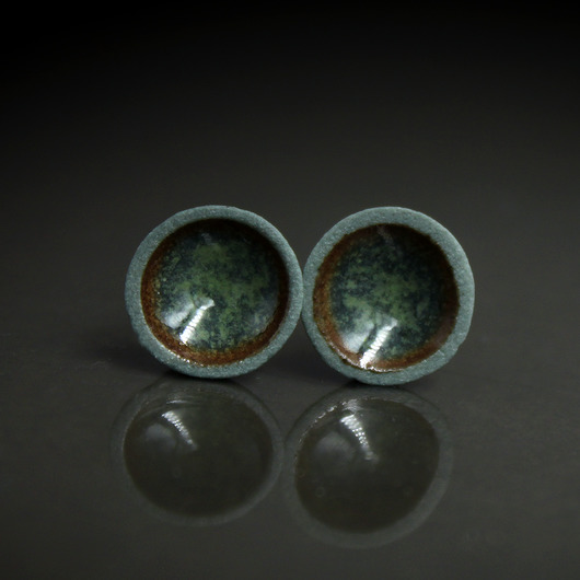 kolczyki ceramiczne Drobinki 11mm /stal chirurgiczna/
