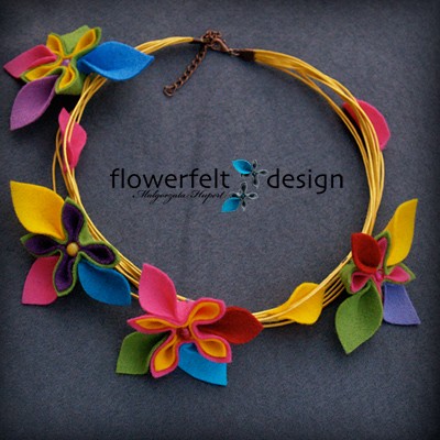 Kwietny Wianek Biżuteria Autorska FlowerFelt Design