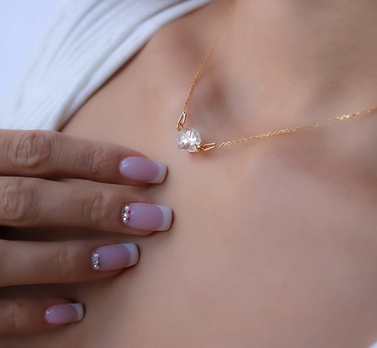 wisiory Naszyjnik sopel kryształ górski- srebro 925 pozłacane