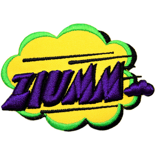 naszywki na ubrania Naszywka naprasowanka ZIUM ŻÓŁTY 3D termoprzylepna haft 6x7,2cm