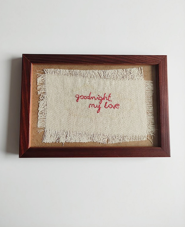 obrazy Haftowany napis w stylu retro