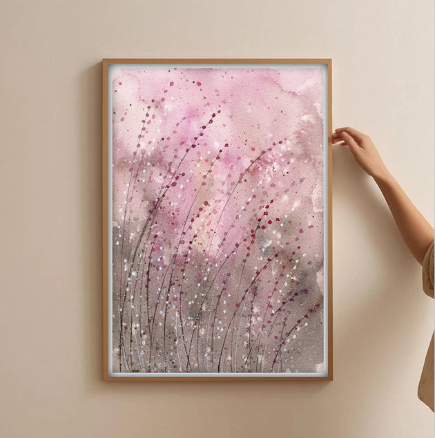 obrazy Oryginalna akwarela. Łąka A4