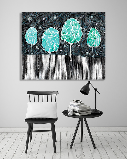 Plakat.Drzewa 40x50cm Malgorzata Domanska