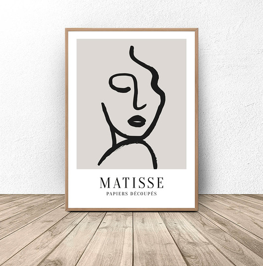 plakaty Plakat w stylu Matisse "Kobieca twarz"