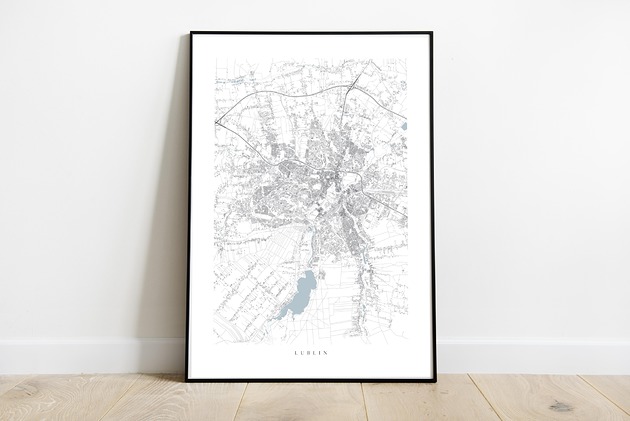 Plakat Lublin maps by P