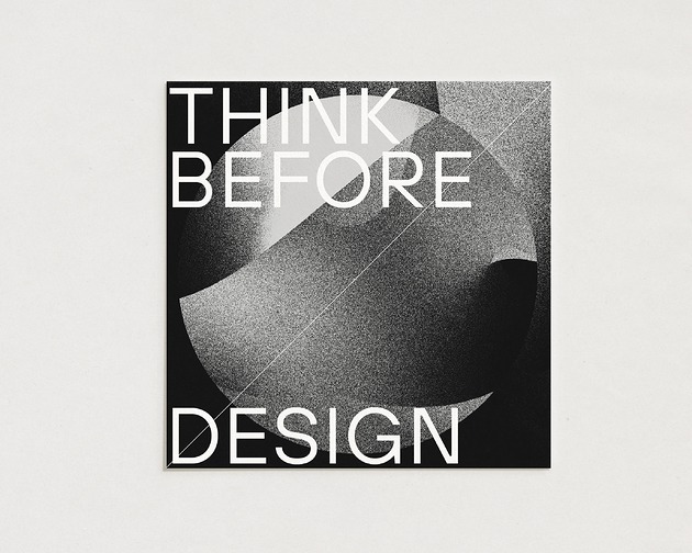 plakaty Think before design / Oryginalna grafika / poster print / plakat