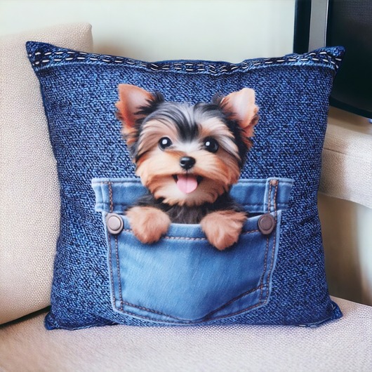 poduszki z grafiką Poduszka piesek poduszka ozdobna z pieskiem poduszka york