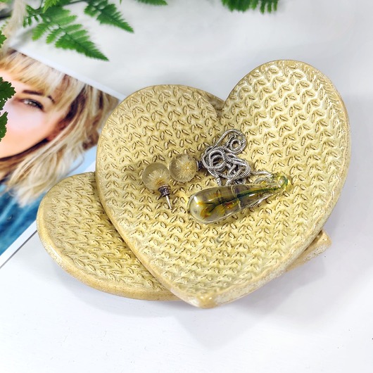 przechowywanie - różne Ceramiczne serce na obrączki 