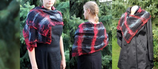 oryginalny filcowany szal color od LU DESIGN PRINTLOVE