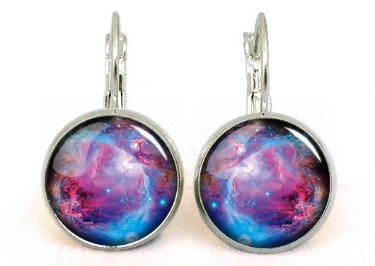 Kolczyki wiszące Fioletowa nebula - 0178 EGGinEGG