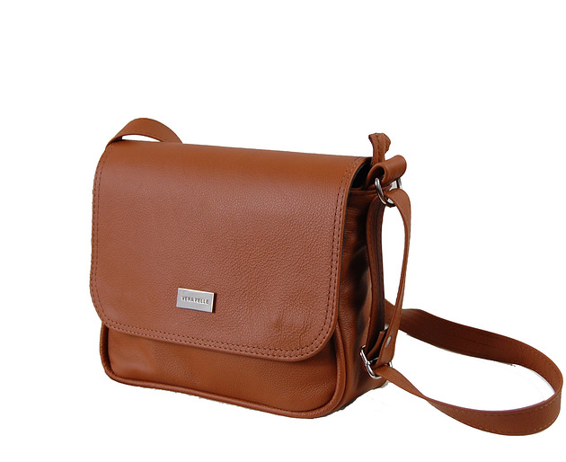 torby na ramię Torebka damska na ramię  ze skóry naturalnej - listonoszka