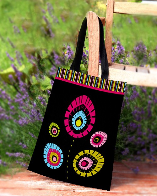2w1 wzór - oryginalna zakupówka czarna +gratis! AT design