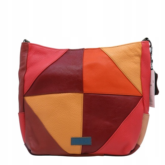 torby na ramię Torebka damska klasyczna skórzana na ramię oryginalna szeroki pasek OLIVKA