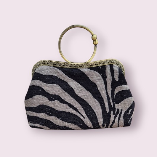 torebki do ręki Amanda szara zebra
