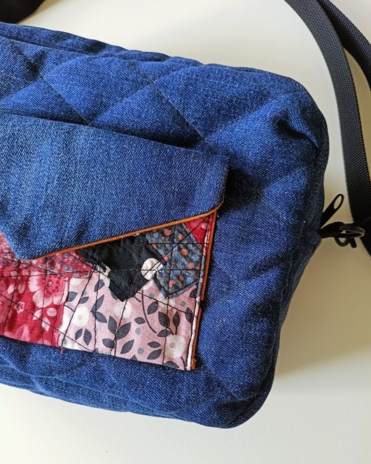 torebki mini Listonoszka box ciemny jeans