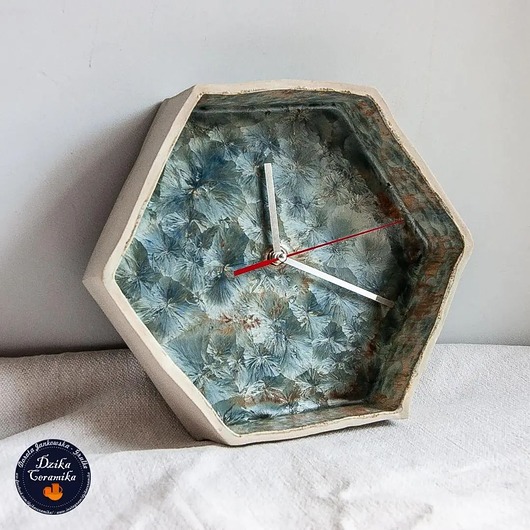 zegary Zegar ścienny ,,Kryształ" z porcelany