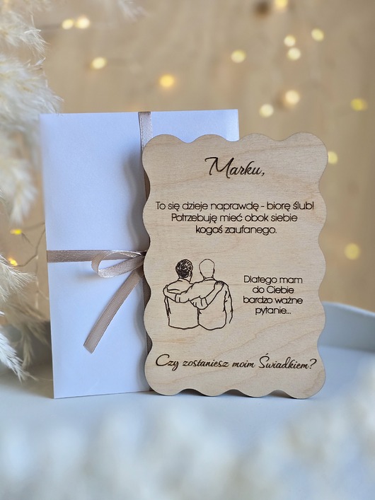 akcesoria - inne Kartka z prośbą o świadkowanie dla niego - Czy zostaniesz moim Świadkiem?