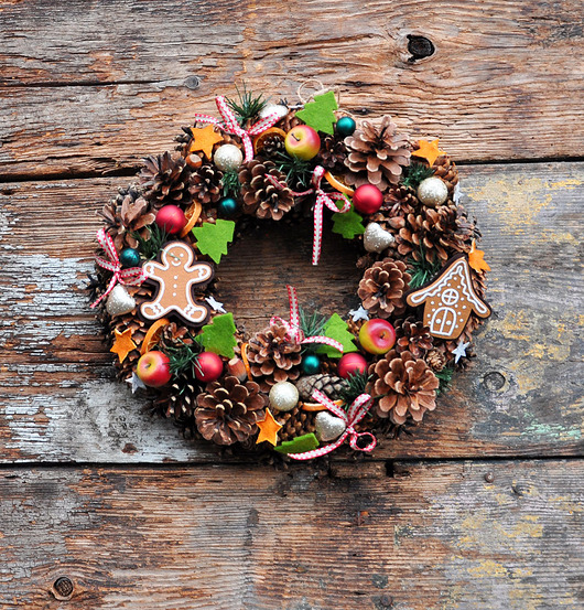 wianki bożonarodzeniowe Świąteczny wianek naturalny