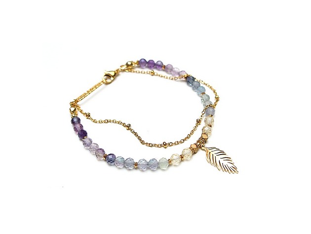 bransoletki z kamieni naturalnych Fluoryt  vol. 3 bransoletka  - Szlachetna kolekcja