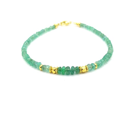 bransoletki z kamieni naturalnych Zjawiskowe szmaragdy - bransoletka