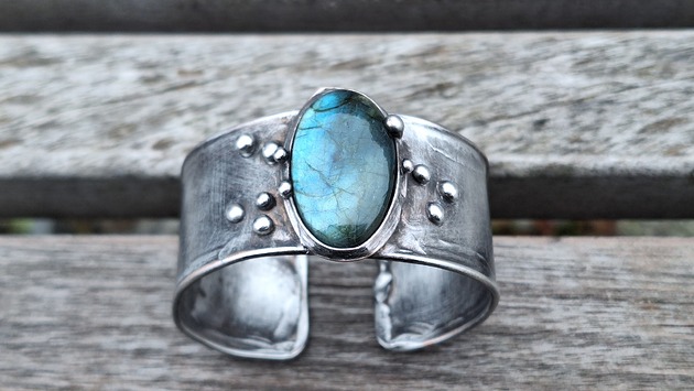 bransoletki wire wrapping W jeziorku  - bransoletka regulowana