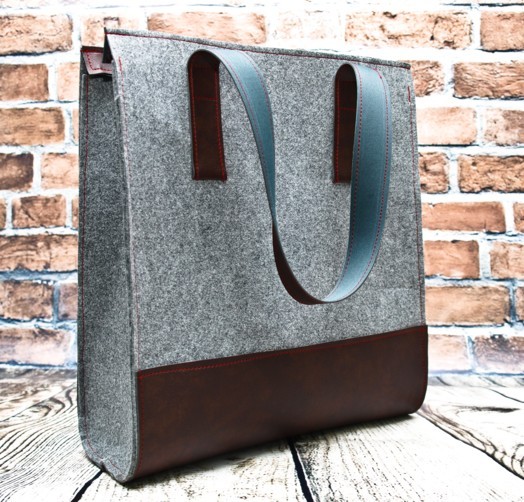 Torba filcowa work.XXL - Pojemna torba XXL brąz playworkcreate