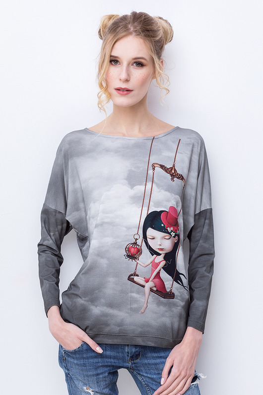 In love girl bluzka z nadrukiem UNICORNO