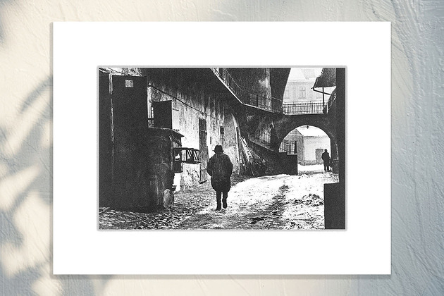 fotografia Fotografia z passe-partout; Wejście do getta