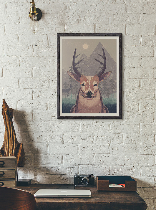 Forest deer (A2) Pracownia Uroczysko