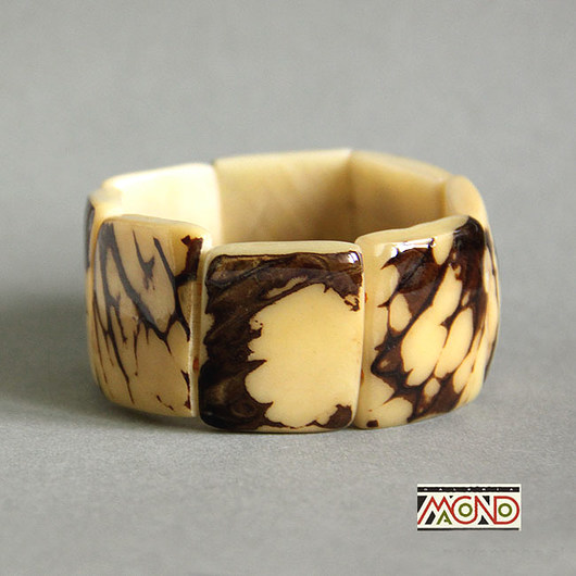 Lindo Pulsera brązowo - ecru Galeria Macondo
