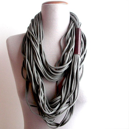 Dzianinowy naszyjnik Cado Khaki CADOaccessories