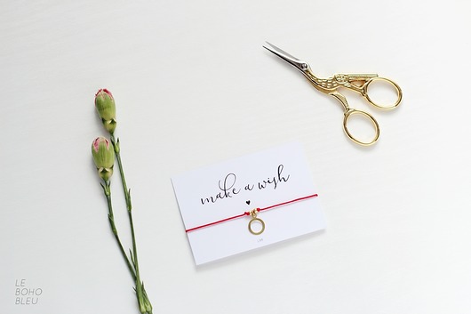 Make a Wish Gold Karma Bracelet Le Boho Bleu