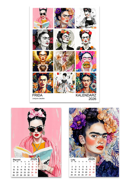 kalendarze i plannery Kalendarz 2026 Frida 15x21,13x18,10x15 cm