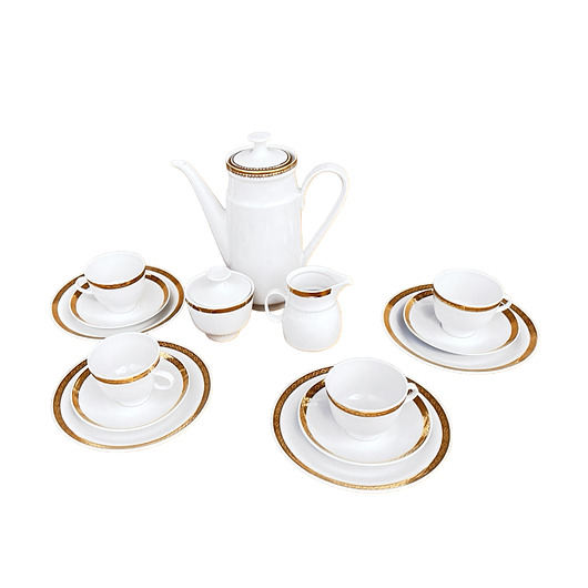 filiżanki Porcelanowy serwis kawowy dla 4 osób, Ceplitz, Niemcy lata 70.