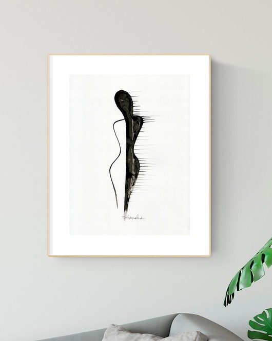 grafika 30 x 40 cm wykonana ręcznie, abstrakcja Krystyna Siwek Art