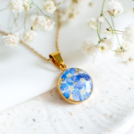 wisiory Wisiorek z niezapominajkami