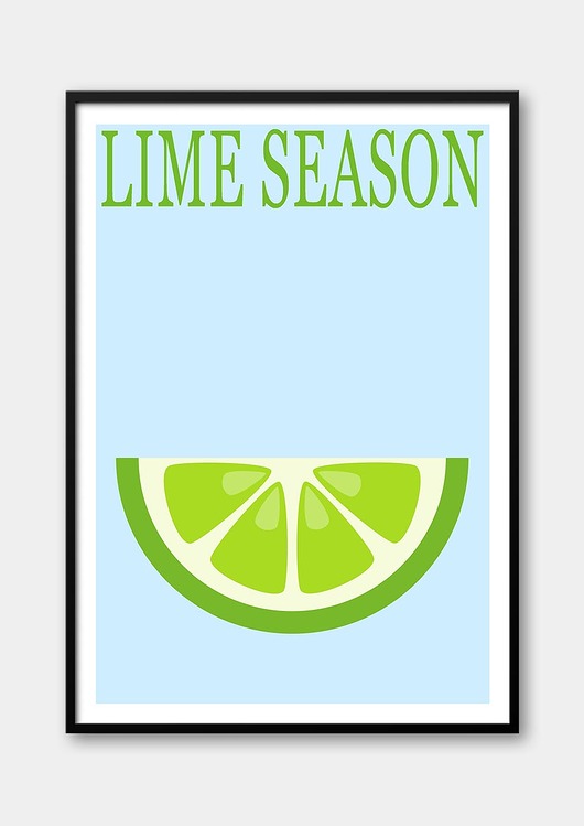 plakaty Plakat LIMONKA - LIME SEASON - z serii FRUIT SEASON