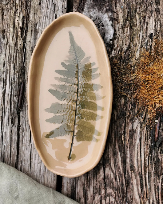 pojemniki na biżuterię Talerz Ceramiczny Zielnik