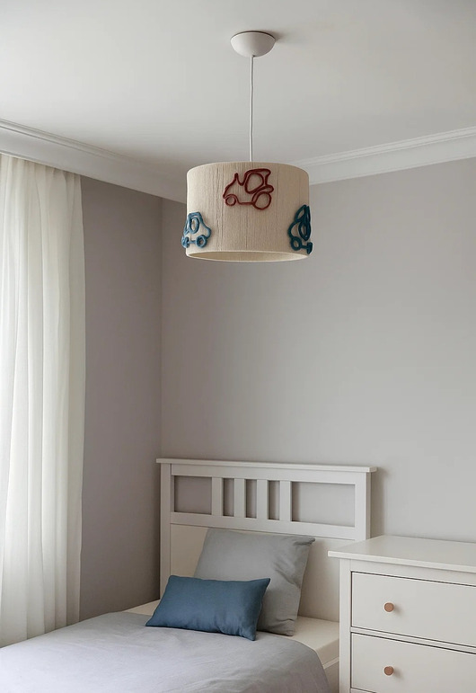 lampy do pokoju dziecka Lampa do pokoju chłopca - maszyny
