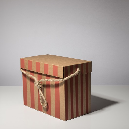Bag Box - Torba tekturowa 32x16x24 cm pasy czerw. BagStreetBox