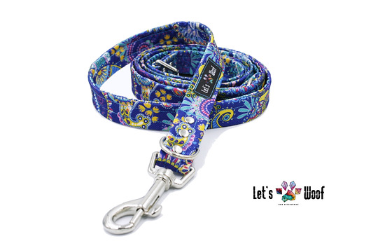 Smycz przepinana Indii Ocean Blue Lets Woof