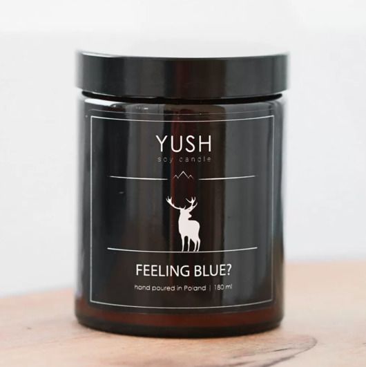 Świeca sojowa FEELING BLUE? 180 ml -YUSH- yush